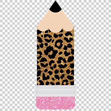 Leopard Print Pencil Illustrazione stock