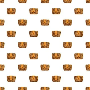 Leopard print purse pattern creating fashion background イラスト素材