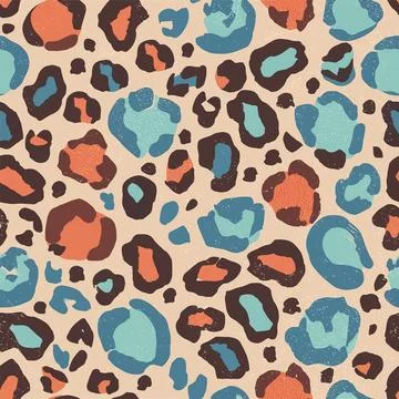 Leopard Print Seamless Pattern Background Stock Illustration
