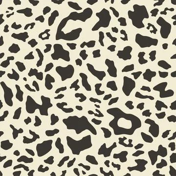 Leopard print, seamless pattern. Skin of cheetah, leopard.  Vector texture Stock Illustration