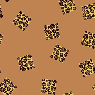 Leopard print stylish clothes vector seamless pattern Stock Illustration