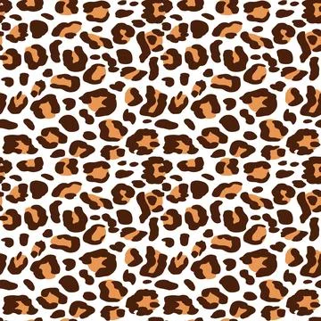 Leopard print vector seamless. Fashionable background for fabric, paper, cl.. Illustrazione stock