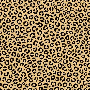 Leopard print. Vector seamless pattern. Spotted animal texture. Stock Illustration