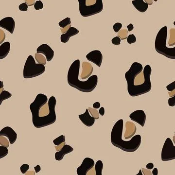 Leopard print, vector seamless pattern Illustrazione stock