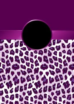 Leopard Purple Ribbon Stock Illustration