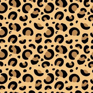 Leopard, seamless animalistic pattern. Abstract illustration. Safari, animal Stock Illustration