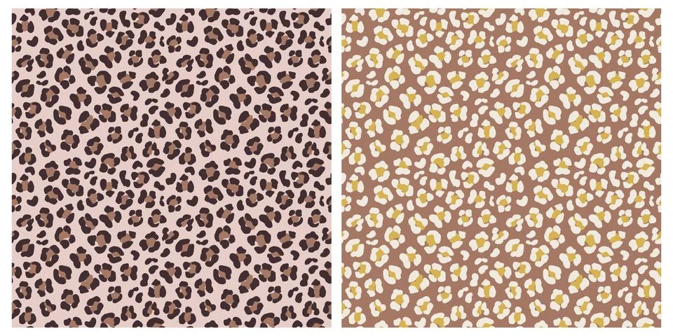 Leopard seamless pattern design in earthy colors. Trendy animal skin background. Stock Illustration