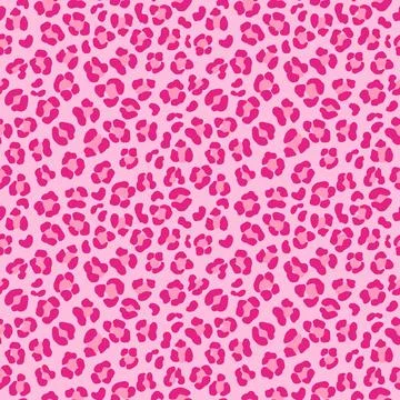 Leopard seamless pattern design in pink color. Stock Illustration