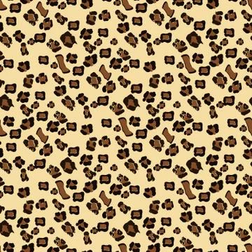 Leopard seamless pattern design, vector illustration background Stock Illustration
