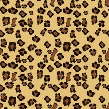 Leopard seamless pattern design, vector illustration background 스톡 일러스트