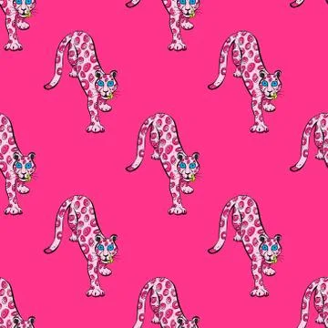 Leopard seamless pattern Stock Illustration