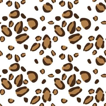 Leopard seamless  pattern, vector background Stock Illustration