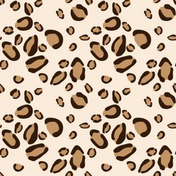 Leopard seamless  pattern, vector background Stock Illustration