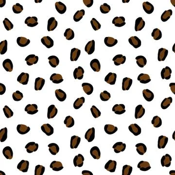 Leopard seamless  pattern, vector background Stock Illustration