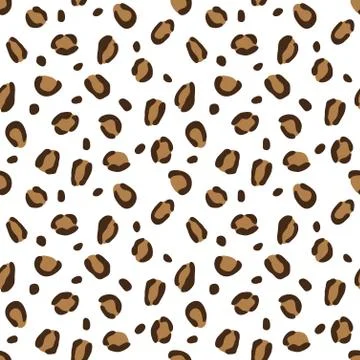 Leopard seamless  pattern, vector background Stock Illustration