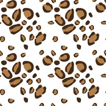 Leopard seamless  pattern, vector background Stock Illustration