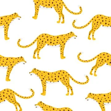 Leopard seamless pattern vector Stock Illustration