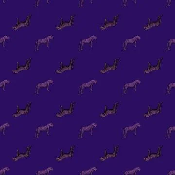 Leopard seamless pattern. Vintage wildlife animals background. Stock Illustration