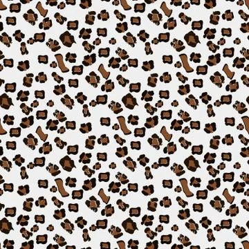 Leopard seamless pattern. White and black seamless. Animal print. Vector back Illustrazione stock