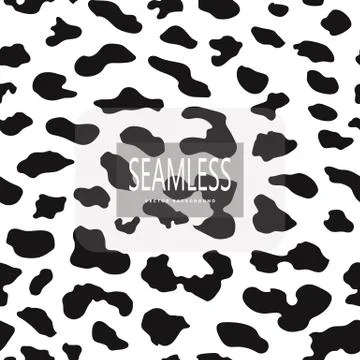 Leopard seamless pattern. White and black. Animal print. Vector background. Illustrazione stock