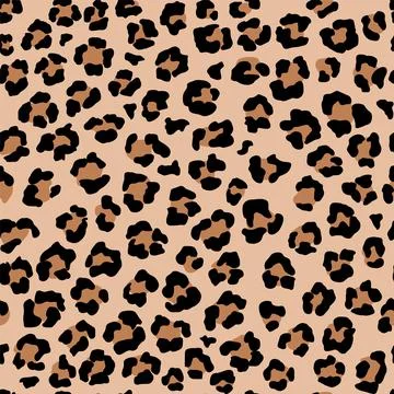 Leopard seamless pattern. Wild animal print. Vector african camouflage skin Stock Illustration