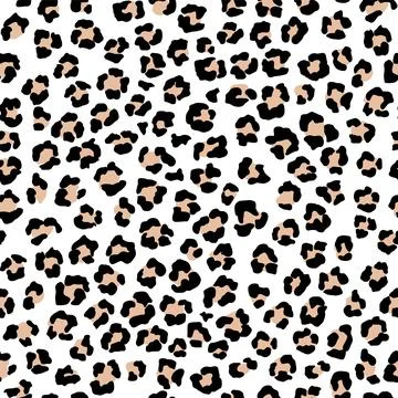 Leopard seamless pattern. Wild animal print. african camouflage skin illusration Stock Illustration