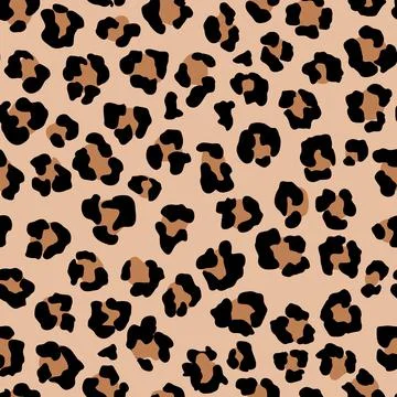 Leopard seamless pattern. Wild animal print. Vector african camouflage skin Stock Illustration