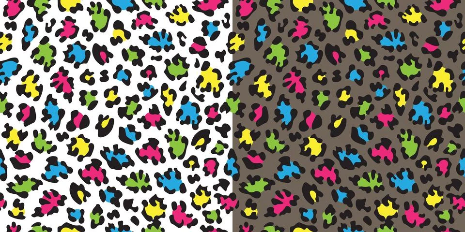Leopard seamless pattern wild animal print vector african camouflage colorf.. Stock Illustration