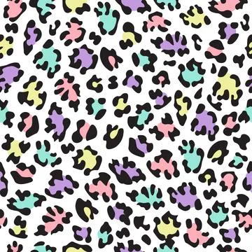 Leopard seamless pattern wild animal print vector african camouflage pastel.. Stock Illustration