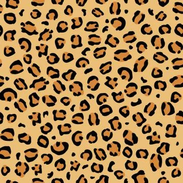 Leopard seamless print pattern animal vector skin texture Stock Illustration