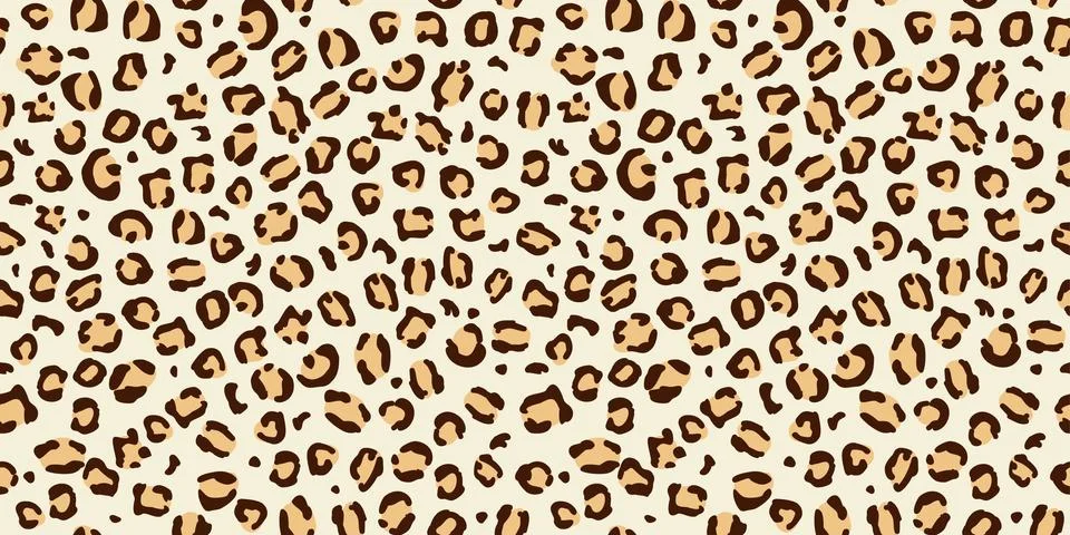 Leopard seamless print pattern animal vector skin texture, leopard or jaguar Stock Illustration