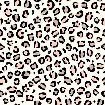 Leopard seamless print pattern animal vector skin texture, leopard or jaguar Stock Illustration