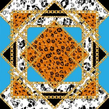 Leopard seamless tile Stock Illustration