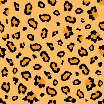 Leopard seamless vector pattern. Seamless wallpaper, fashion textile background. Stock Illustration