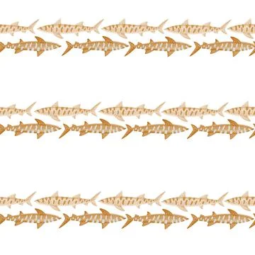 Leopard shark seamless pattern in scandinavian style. Marine animals backgrou 库存插图