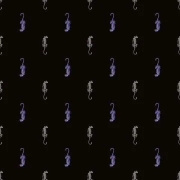 Leopard sit back seamless pattern. Vintage wildlife animals background. Stock Illustration