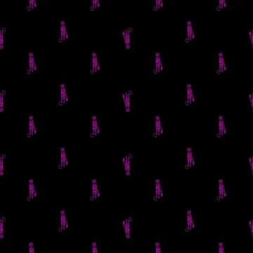 Leopard sitting seamless pattern. Vintage wildlife animals background. Stock Illustration