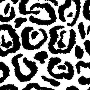 Leopard skin artwork imitation print. Vector seamless pattern Illustrazione stock