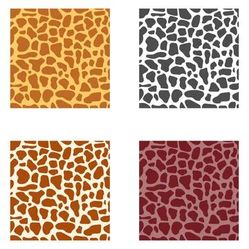 Leopard skin, giraffe. Leopard, giraffe skin texture. Vector illustration. Illustrazione stock