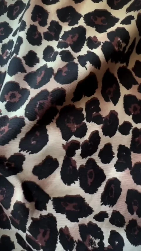 Leopard skin pattern, animal leathern seamless design Stock Footage 278291380