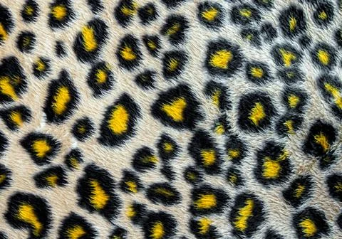 Leopard skin pattern leatherette fabric Stock Photos