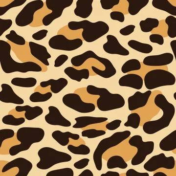 Leopard skin pattern. Seamless - leopard. Vector. Stock Illustration