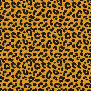 Leopard skin seamless pattern. African animals concept endless background, .. Stock Illustration