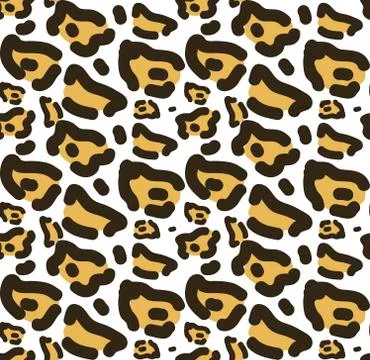 Leopard skin seamless pattern. African animals concept endless background Stock Illustration