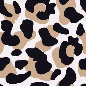 Leopard skin seamless pattern. Animal fur wallpaper. Wild african cats repeat Stock Illustration