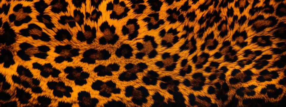 Leopard skin seamless pattern background. Animal skin texture in retro fashion Stock Photos