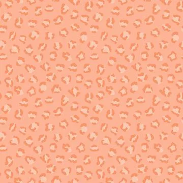 Leopard skin seamless pattern with color of the year 2024 Peach Fuzz. Fur o.. Stock Illustration