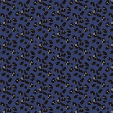 Leopard skin seamless pattern. Vector illustration with animal print Stock Illustration