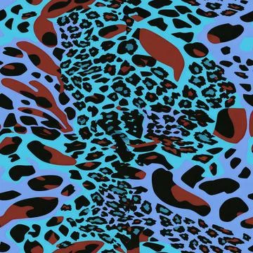Leopard Skin Texture Pattern print,animal leather seamless design. Stock Illustration