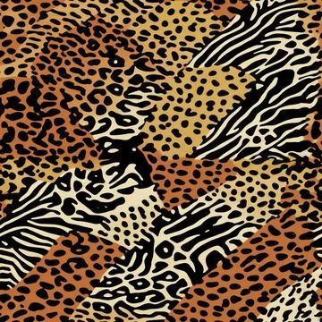 Leopard Skin Texture Pattern print,animal leather seamless design. Stock Illustration